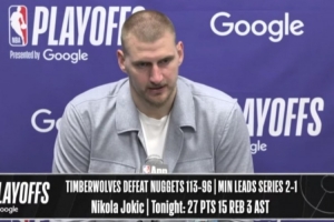 【完整版】约基奇：森林狼没有采用协防战术 所以我无法带动队友